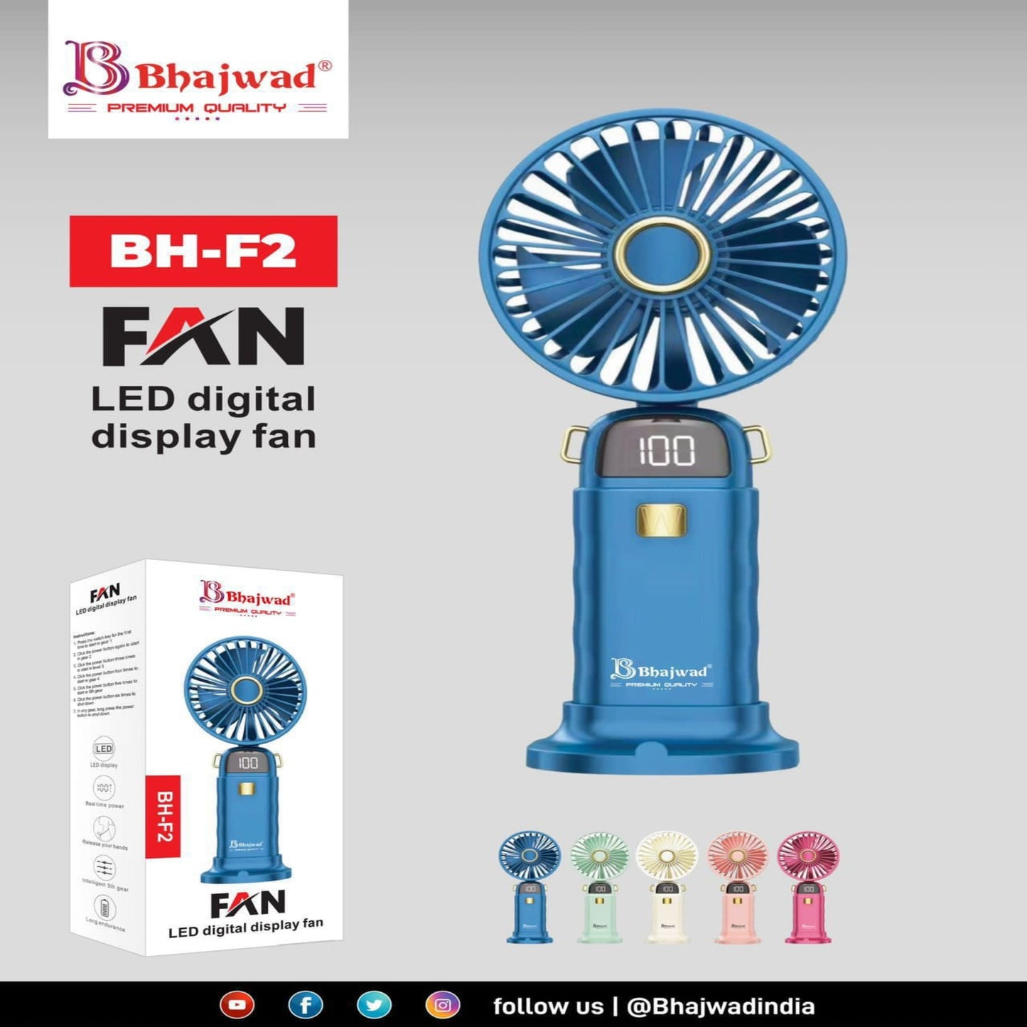 LED Digital Display Fan (BH-F2 FXN)